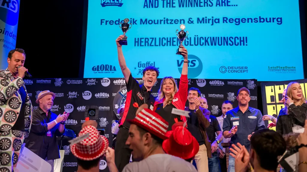Mirja Regensburg und Frederik Mouritzen gewinnen das Kölle Pally 2025 im Gloria Theater Köln